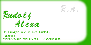 rudolf alexa business card